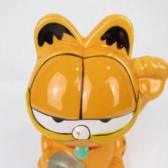 Vintage Garfield Cat Ceramic Kitty Piggy Bank - Picture 2 of 11